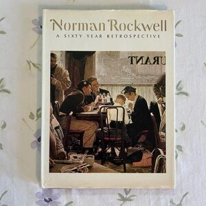 Vintage 70s Folk Art Academia Norman Rockwell: A Sixty Year Retrospective Book
